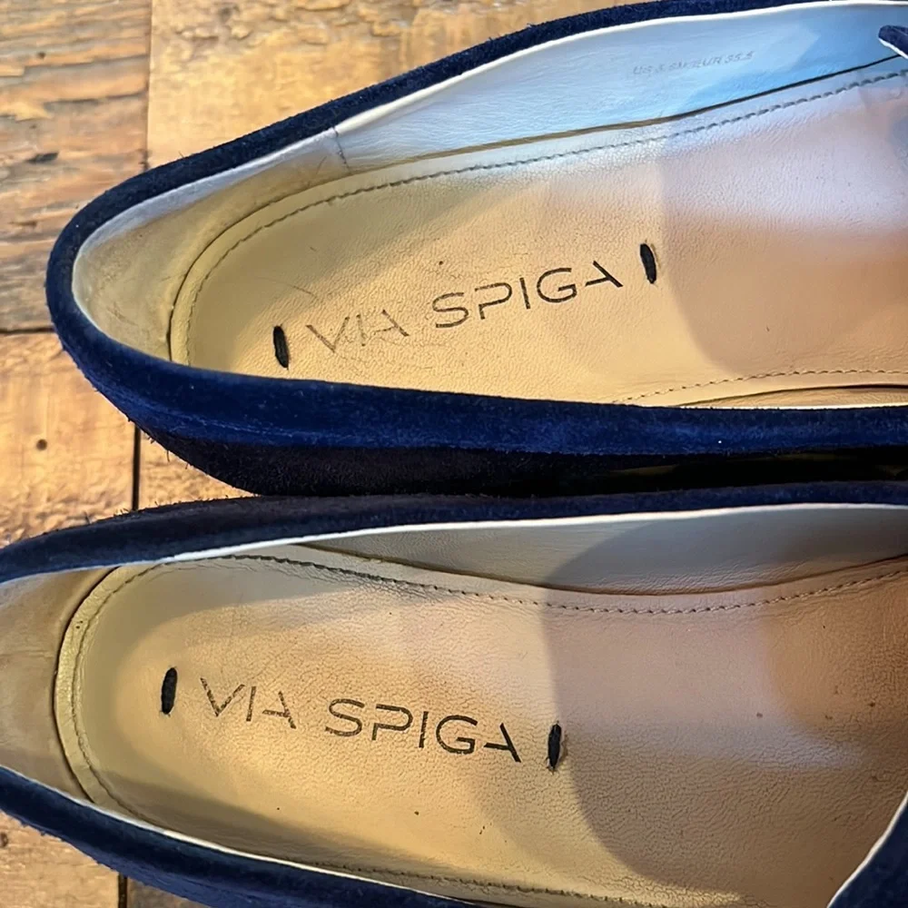 Via Spiga navy blue slip on shoes - size: 35.5 (us: 5) fits like 5.5 - Picture 6 of 7